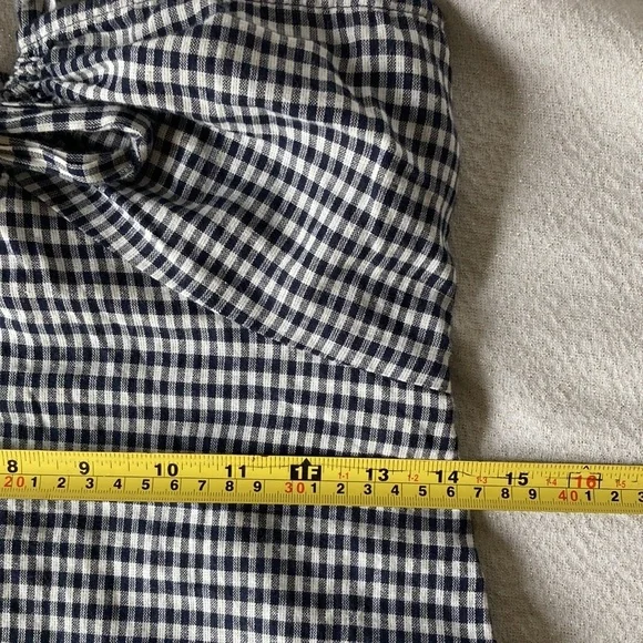 Urban Outfitters navy gingham dress key hole front tie Size XS - Picture 10 of 11